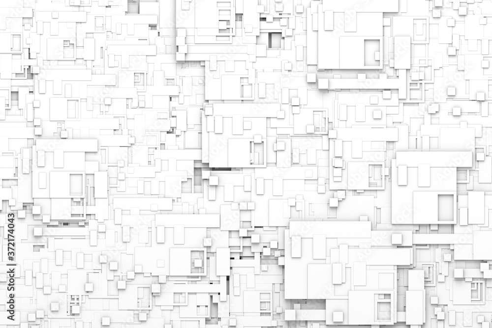 Poster abstract modern 3d futuristic patterns shape white future ornament background.3d illustration and re