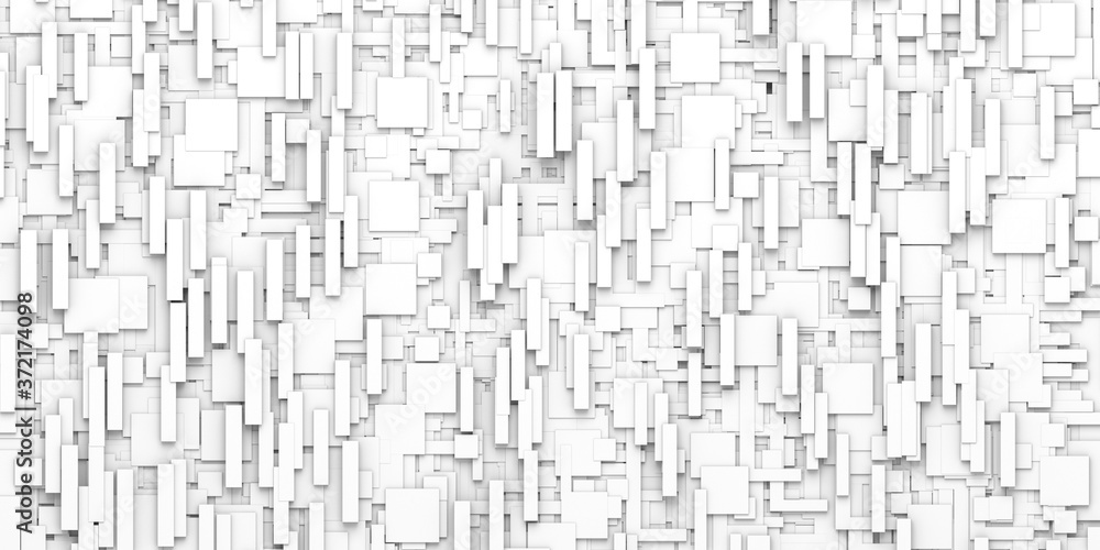 Aufkleber 3d futuristic block modern geometry patterns3d illustration and rendering.