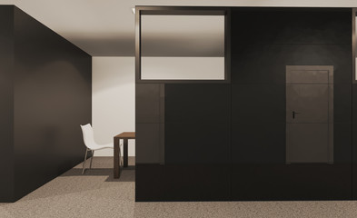 . Modern office Cabinet.  3D rendering.   Meeting room