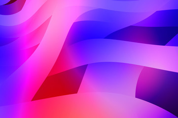 Abstract background with colorful gradient. Vibrant graphic wallpaper with stripes design. Fluid 2D illustration of modern movement.