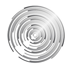 Lines in Circle Form . Spiral Vector Illustration .Technology round Logo . Design element . Abstract Geometric shape .