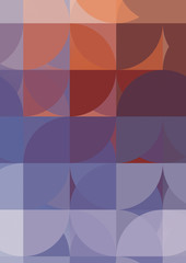 Fototapeta premium Layers of circular shapes creating a colorful and vibrant design. Digital illustration of circles layout. Futuristic design template.