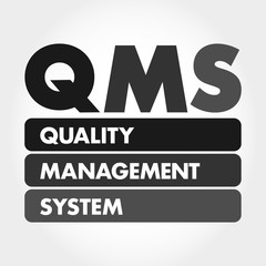 QMS - Quality Management System acronym, business concept background