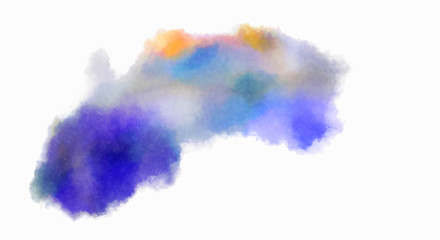 Watercolor painted background. Abstract Illustration wallpaper. Brush stroked painting. 2D Illustration.