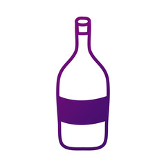 wine bottle drink style gradient icon