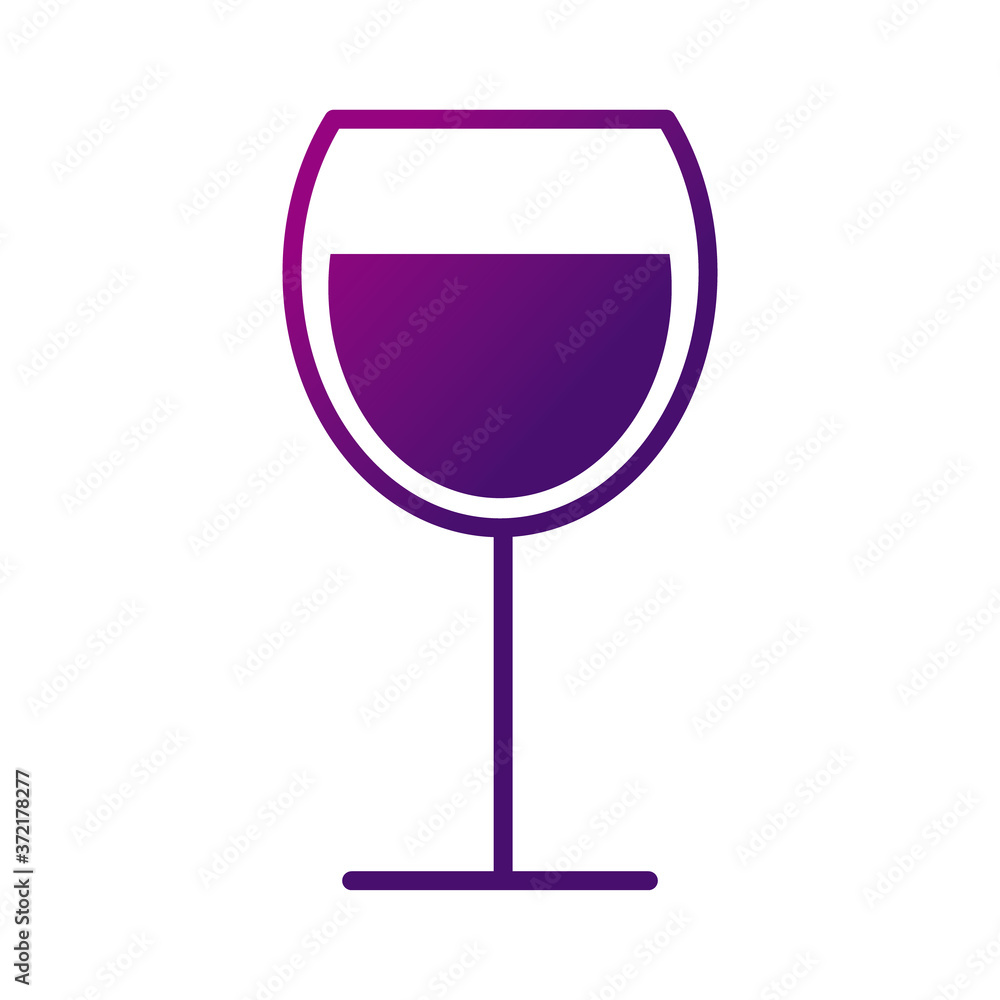 Poster wine cup drink gradient style icon