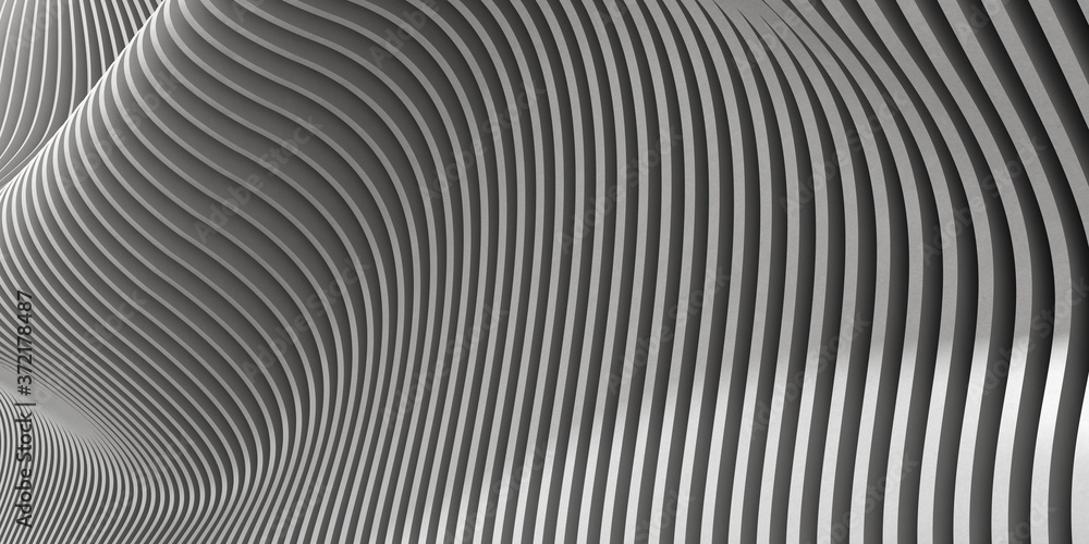 Leinwandbilder 3d abstract render of concrete parametric pattern.
