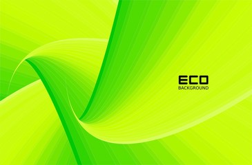 Abstract green background with waves. Green eco friendly backgrounds with leaf patterns for business posts and presentations, natural backgrounds, green abstract backgrounds.
