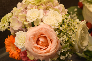 flowers bouquet pink bloom wedding romantic love symbol