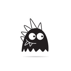 cute monster icon on white background vector