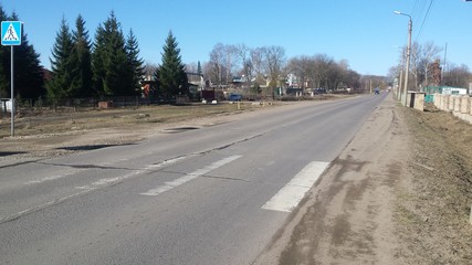 
road in a provincial Russian town