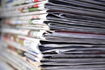 stack of newspapers