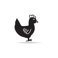 chicken icon on white background vector