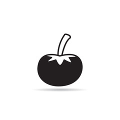 tomato icon on white background vector