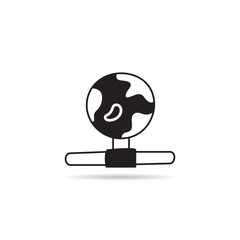 globe icon on white background vector illustration