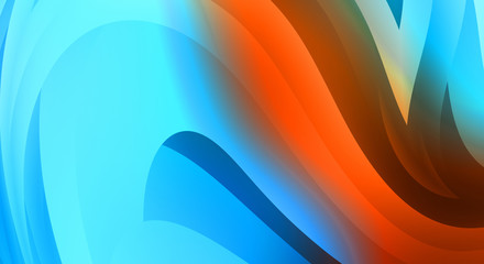 Abstract background with colorful gradient. Vibrant graphic wallpaper with stripes design. Fluid 2D illustration of modern movement.