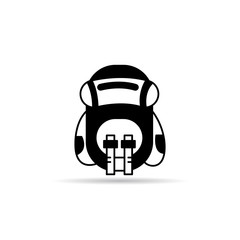 backpack icon vector on white background