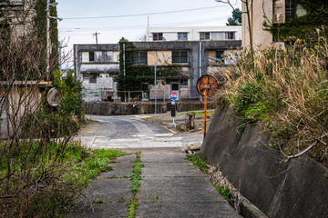 Bus Stop in Residential Area, Ikeshima