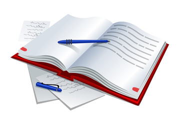 illustration of book open literature letters text