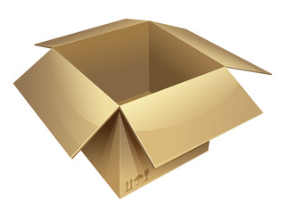 illustration of cardboard packaging empty box