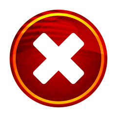 Fototapeta premium Cancel icon creative red round button illustration design