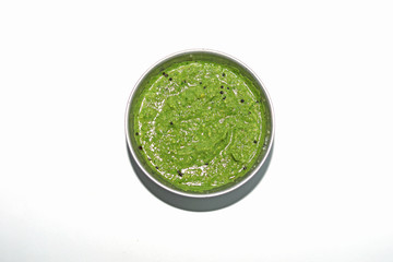 Fresh Green Mint Chutney Made with Coriander, Pudina or mint.