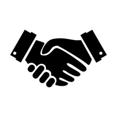 Business handshake icon. Contract agreement agreement vector symbol for apps and websites
