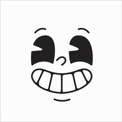 old cartoon mascot character elements. different clipart, faces, limbs. character creator for vintage retro logos and branding. isolated vector illustrations