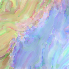 Watercolor abstract painting with pastel colors. Soft color painted illustration of calming composition for poster, wall art, banner, card, book cover or packaging. Modern brush strokes painting.