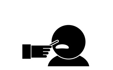 PCR検査で鼻の粘膜を採取するイラスト