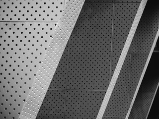 Metal wall dot pattern Metal sheet Grey Industrial background  Architecture details