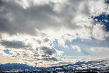 Fototapeta premium Winter in La Cerdanya, Pyrenees, Spain