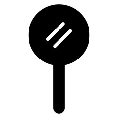 Magnifying glass icon with glyph style