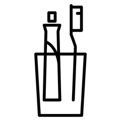 Tooth brush equipment icon