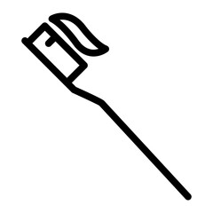 Tooth brush with paste icon