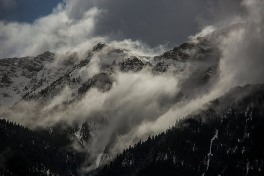 Winter Serra Del Cadi in La Cerdanya, Pyrenees, Spain