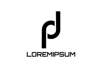 Thick line vector logo with 