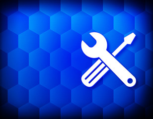 Tools icon hexagon creative abstract blue background seamless hexagonal illustration design