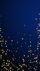 Gold stars random luxury sparkling confetti. Scatt