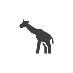 Giraffe, animal vector icon. filled flat sign for mobile concept and web design. African mammal giraffe glyph icon. Symbol, logo illustration. Vector graphics