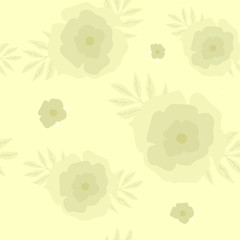 Seamless pastel flowers pattern. Vector pattern.