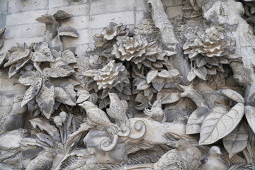 sculptural composition of stone 