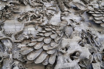 sculptural composition of stone 