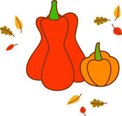 simple vector pumpkin, an element of autumn design