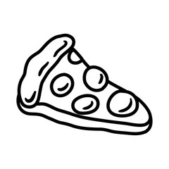 pizza pop art line style
