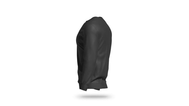 Blank black sweatshirt mockup, looped rotation