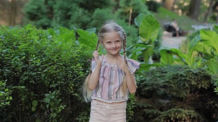 Beautiful happy little girl smiling.
