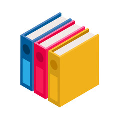 Business & Finance, Office files, Isometric 3D icon.