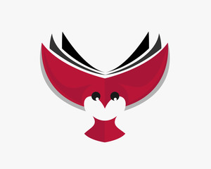 abstract Elegant owl fly logo design illustration