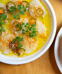 Scallops  dish from above